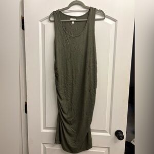 a:glow Olive Green Sleeveless Dress